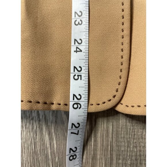 Vintage 90s Larry Levine Tan Three Button Suit Jacket Blazer Sz 6 - Picture 10 of 10